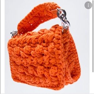 Zara Woven Knit Crossbody & Shoulder Bag
